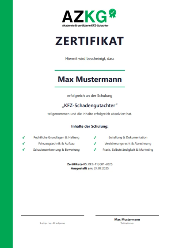 AZKG-Zertifikat